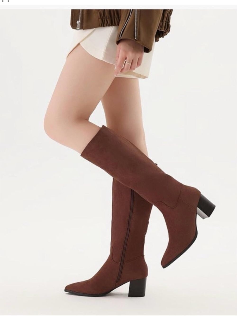 Shoe N Tale Women's Brown Suede Knee High Boots Size 41